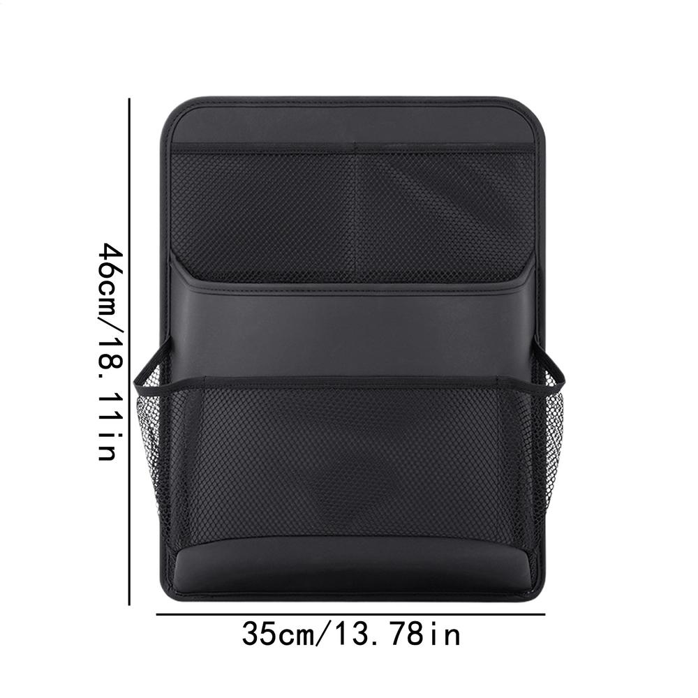 

Органайзер для багажника, вместительная сумка для хранения на заднем сиденье с большими карманами, аксессуары для салона автомобиля, сумка для хранения в грузовике чёрный