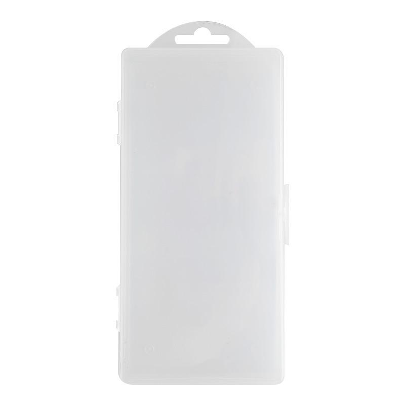 Semi-Transparent Nail Art Tips Storage Box, 240 Pieces with Flat Bottom - Holds 120 False Fingernail Tips