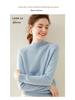 Women's Soft Cashmere Sweater - Thick, Half High Neck, Loose Fit, Solid Color, Casual Style for Autumn and Winter