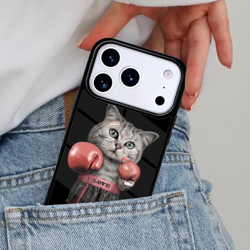Boxing Art Phone Case for iPhone 16e 15 14 13 12 17 Pro Max Plus Air 17pro Cover Coque
