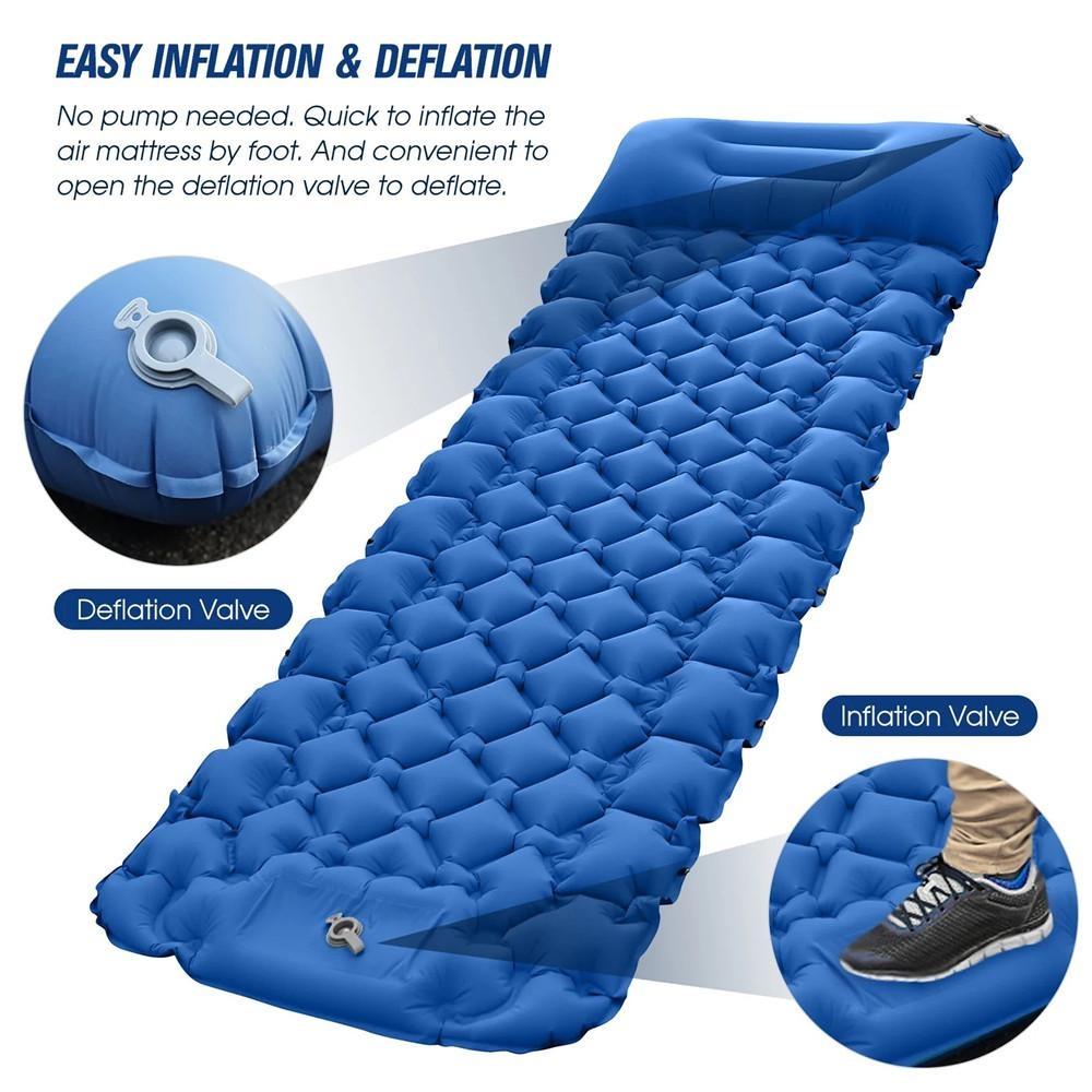 Ultralight Single Sleeping Pad Portable Outdoor Camping Mat Inflatable Air Mattress Hiking Trekking Picnic Sleeping Mat
