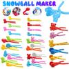 1/4pcs Snowball Maker Clip Multi-shape Cartoon Snow Balls Making Clamps Snow Ball Maker Gadgets Kids S for Snowball Fights Tool