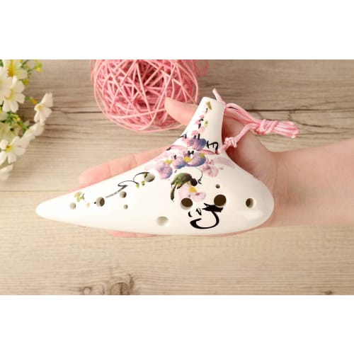 TNG Ocarina, Single, 12-Hole Alto C Key, Premium Wind Instrument, Made In Taiwan (Fuji Glaze)