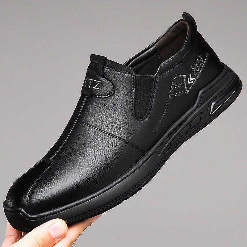 Leather Shoes Men's Spring All-match Trend Casual Shoes Men's Pedal Non-slip