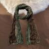 Scarf Shawl Two-Color Gradient Design Pleated Scarf Warm Neck Wrap Cold Weather Neck Warmer Fashion Accessories