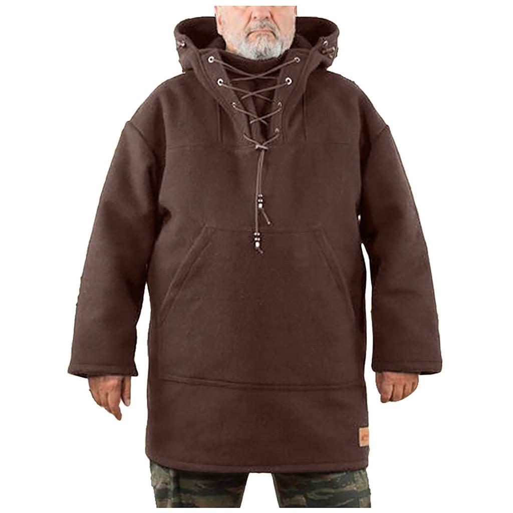 Men's Wool Heavy Coat Winter Leisure Jacket  Color Plus Size Casual Sweater