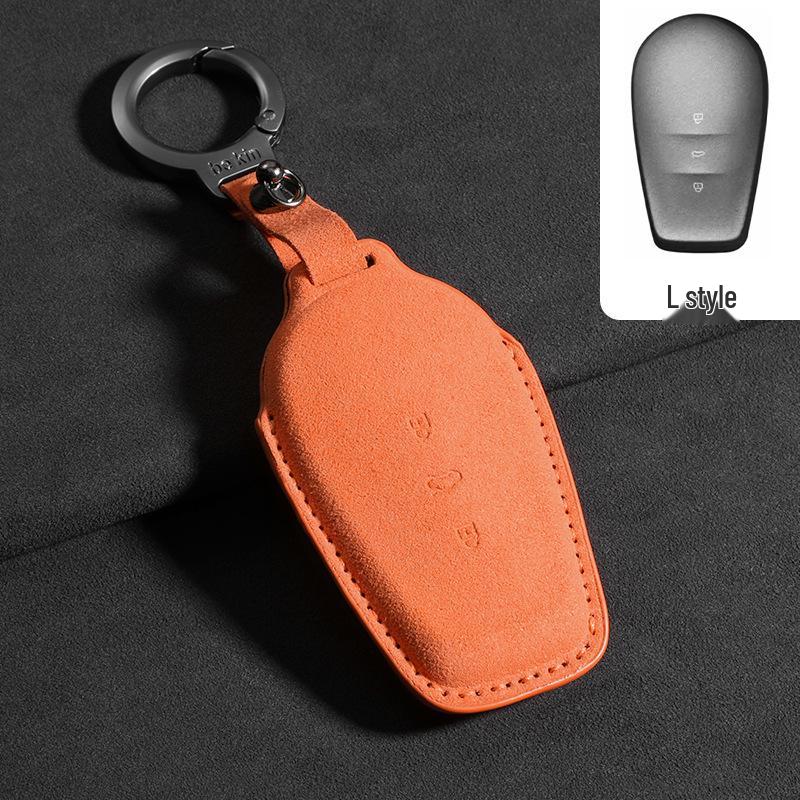 Nissan N7 Key Case: Suede Protective Shell with Buckle and Chain