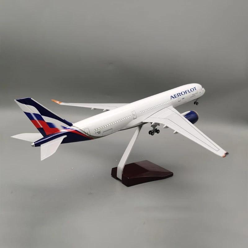 A350 Aviation Model 47cm Aeroflot Russian Airways 1/142 Scale Diecast Resin Aircraft Replica Airplane Model Gift Display