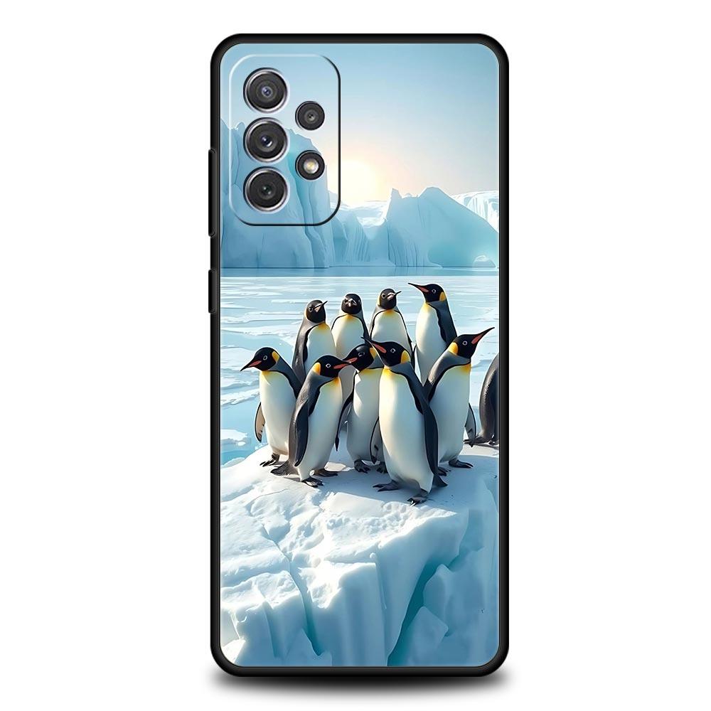 Penguin Kawaii Cute Phone Case for Samsung A17 A13 A15 A25 A35 A51 A55 A71 A21S A11 A31 A41 A23 A53 A73 5G A03S A05s Cover