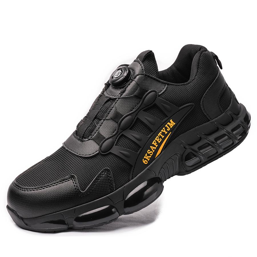 

Неразрушаемая противоударная и противопрокольная рабочая обувь, дышащие нескользящие рабочие ботинки для строительства, обувь с вращающимися пуговицами 43 чёрный