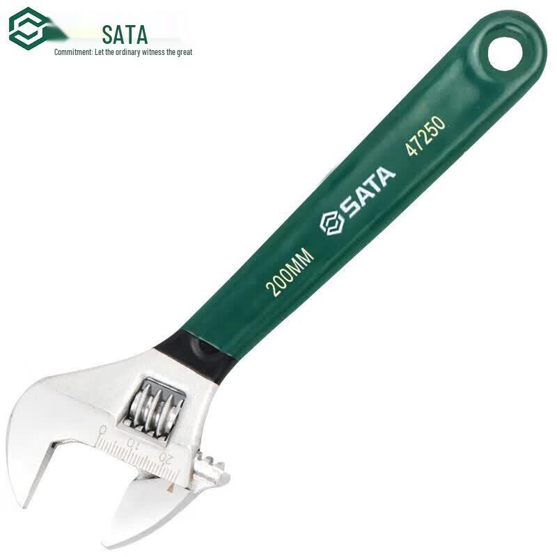 SATA European Plastic Dipped Adjustable Wrench