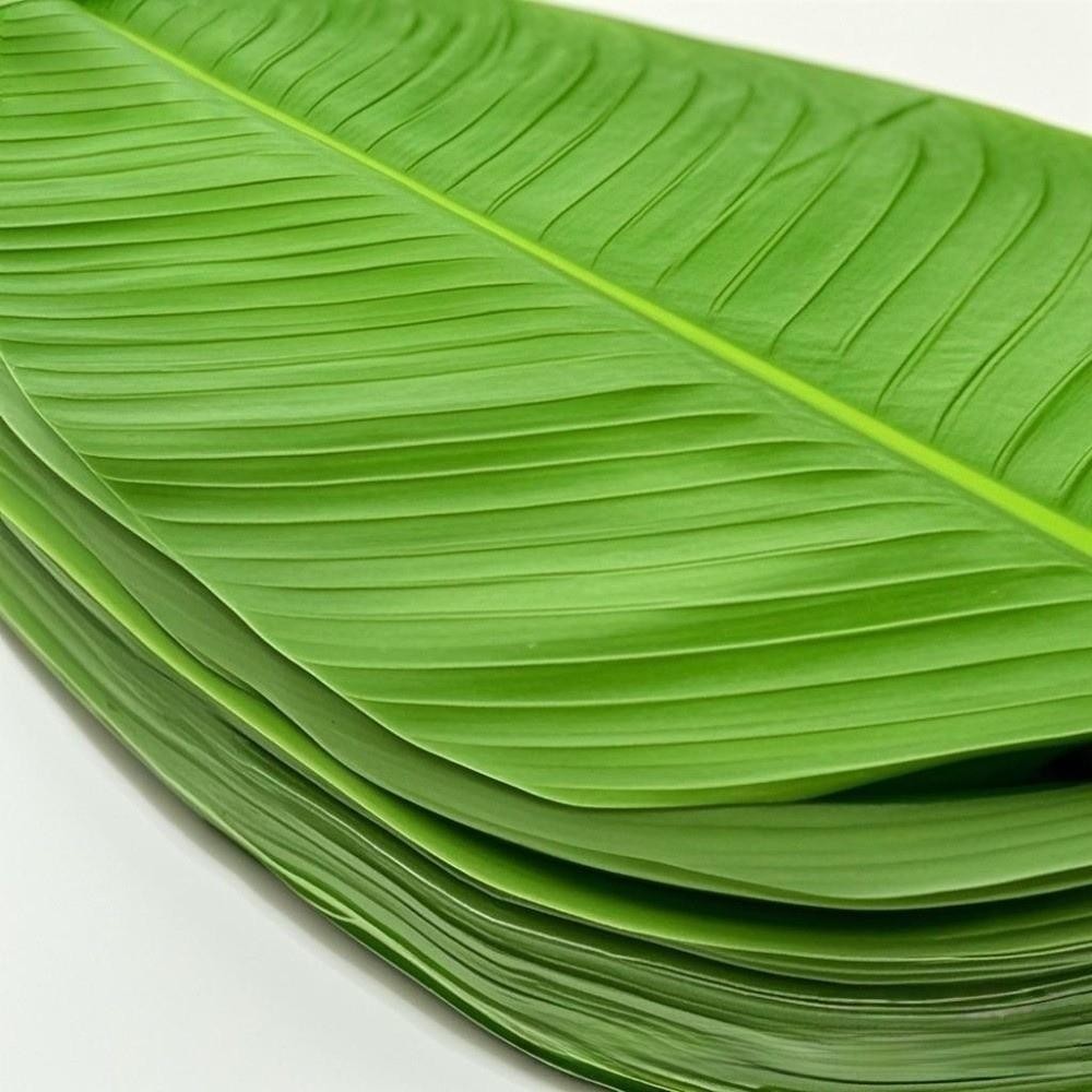 5Pcs Heat Resistant Artificial Banana Leaves Coasters Decor Waterproof Faux Lotus Leaf Anti Skid Simulation Table Mats