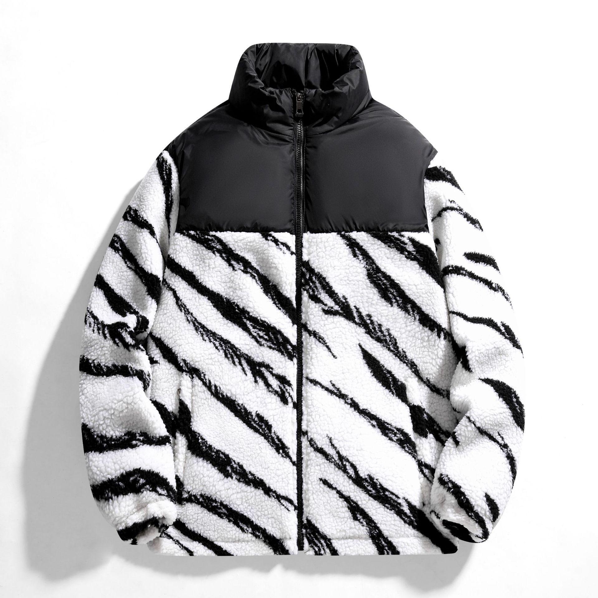

Men s Autumn and Winter Large Size Thickened Fleece Fashionable Warm Jacket XXXXL белый