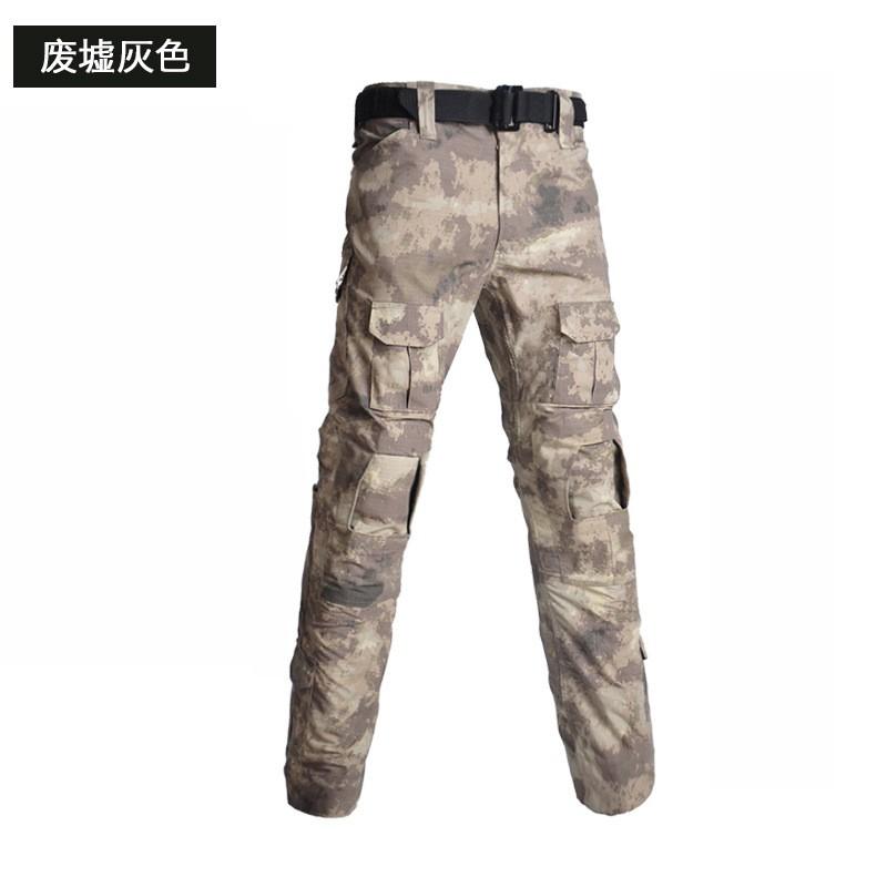 Camouflage Breathable Cycling Jersey Set Wear Resistant Tactical Training Uniform Outdoor Sports