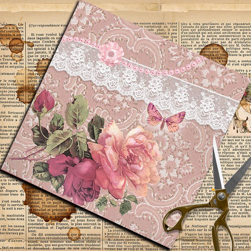 12 Sheets Double-Sided Decorative Paper for DIY Journal Stickers - Plant & Flower Patterns, Foldable