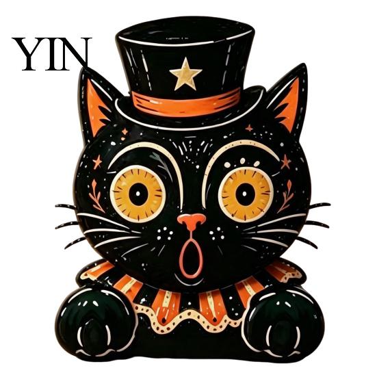Wooden Wizard Doll Vintage Halloween Figurine, Rustic Witch Zombie Cat Owl Frog Tabletop Table Decor Ornament, Farmhouse Tiered Tray Decoration