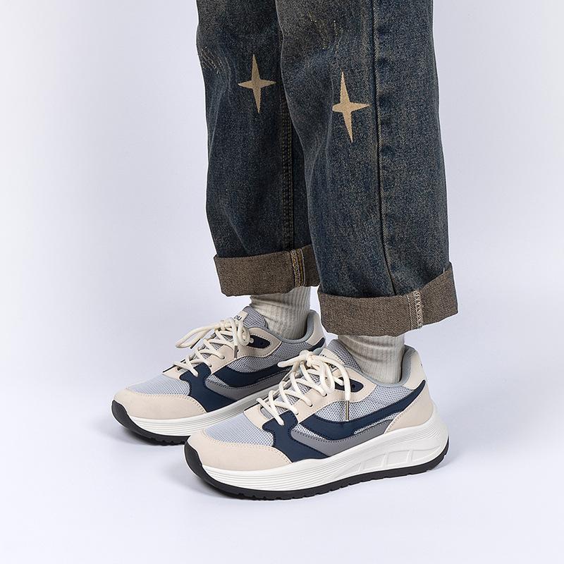 Global Popular Mesh Sports Shoes Men's ZHQ-XA370 Summer Versatile Thick-soled Trendy Shoes Mesh Breathable Dad Shoes