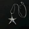 Bohemian Starfish Necklace Stainless Steel Snake Chain Minimalist Jewelry For Women Men