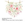 Spring Hanging Floral Window Cling Watercolor Saussurea Flower Vine Window Decals Reusable Static Glass Sticker for Home Shop Office