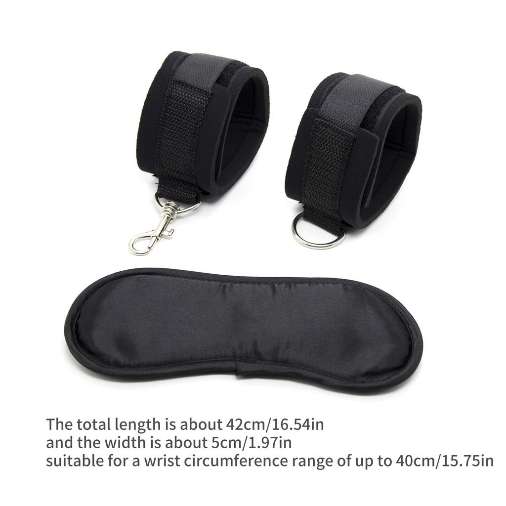 Handcuffs Ankle Bracelets Eyemask Set SM Bondage Fetish Handcuffs Kit Cuff Restraint Set Handcuffs Restraints Sex Toys