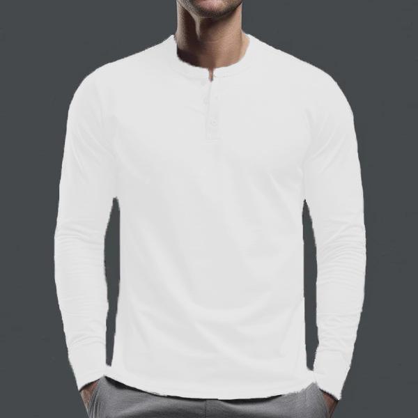 2024 New Spring And Autumn Men T-Shirt Leisure Sports Long Sleeve Men'S Clothing Base Shirt Henley Shirt Free Shipping