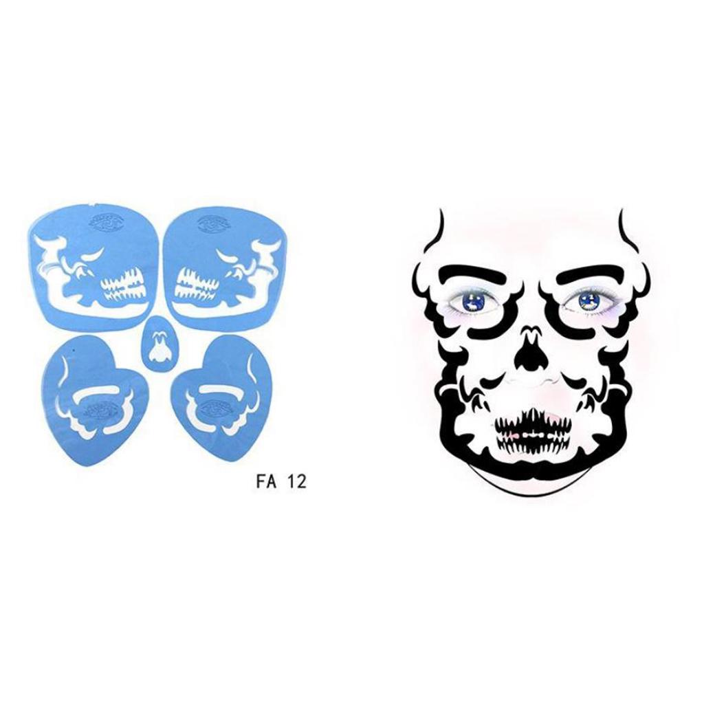 Paint Template For Halloween Festival Makeup