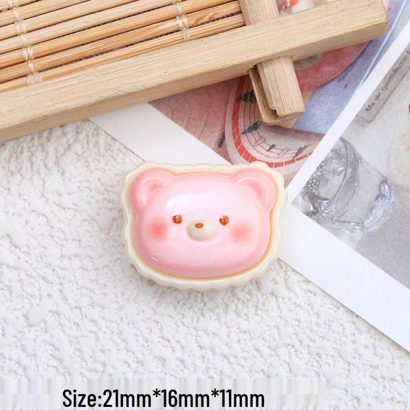 Little Bear Resin Accessories: Biscuit Toy Cream Glue for Phone Cases, Jewelry, Hair Clips, and More
