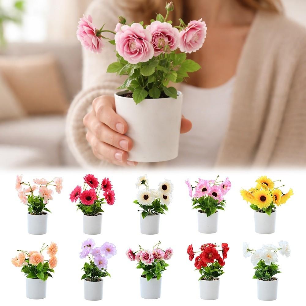 Thekenaufsteller Künstliche Blume Platzierung Topfpflanze Geschenk Kunstpflanze Blumenpott Party Dekoration