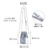 artigianoworks Shoulder Bag, Drawstring Bag, One-Shoulder Bag, Crossbody Bag, for Men and Women, Stylish, Lightweight, Genuine Leather, Silver,