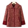 Middle-aged and old autumn women's coat mother's large size velvet thickened old lady winter woolen clothes for the elderly and grandma