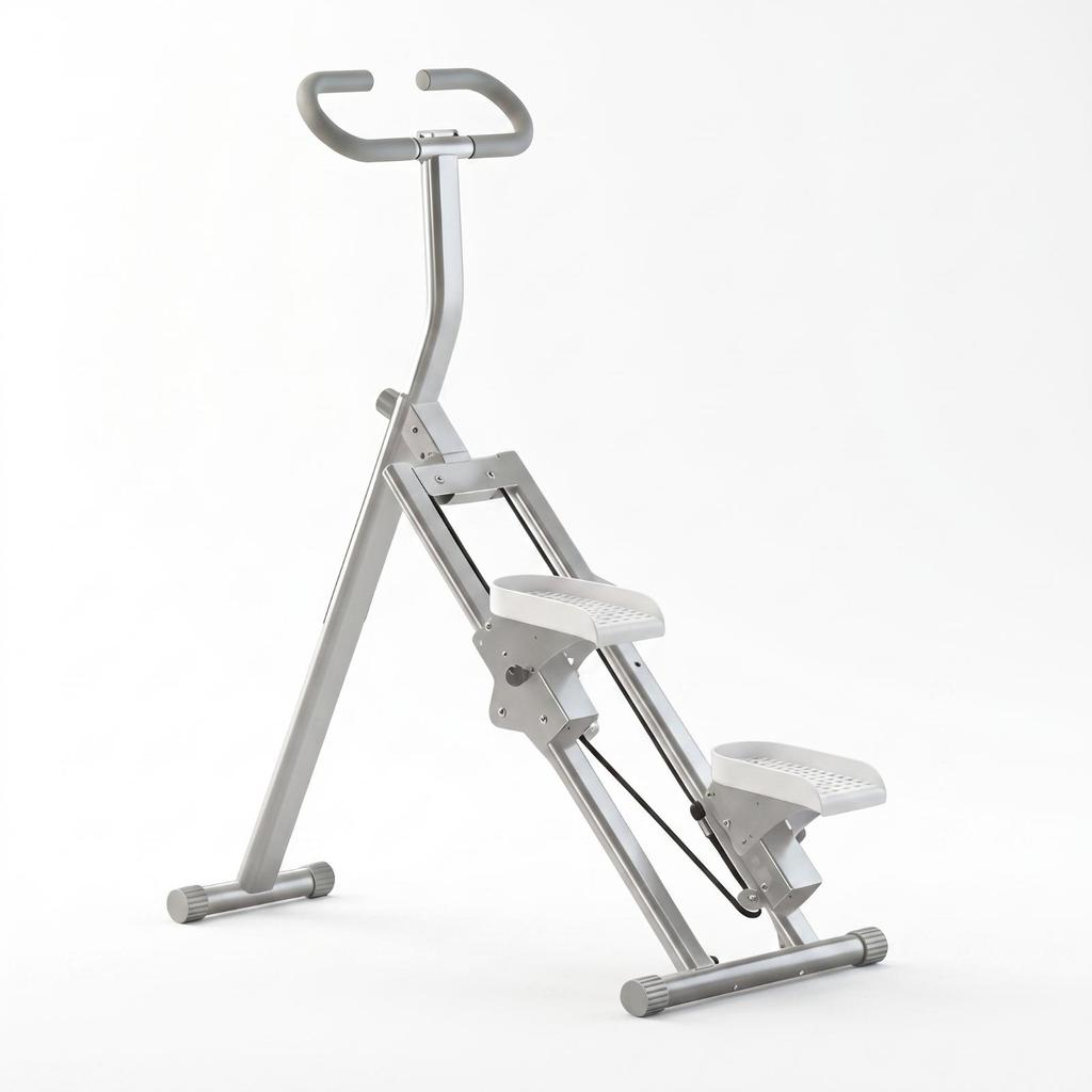 Stair Stepper with Handlebars Foldable Climbing Machine Adjustable Climber
