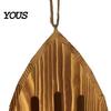 Moth Feeder Wooden Butterfly House for Outside, Teardrop-Shaped Garden Habitat and with Hanging Rope, Natural Insect Hotel Butterflies, Moths,