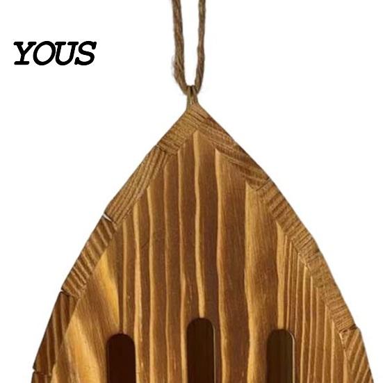 Moth Feeder Wooden Butterfly House for Outside, Teardrop-Shaped Garden Habitat and with Hanging Rope, Natural Insect Hotel Butterflies, Moths,