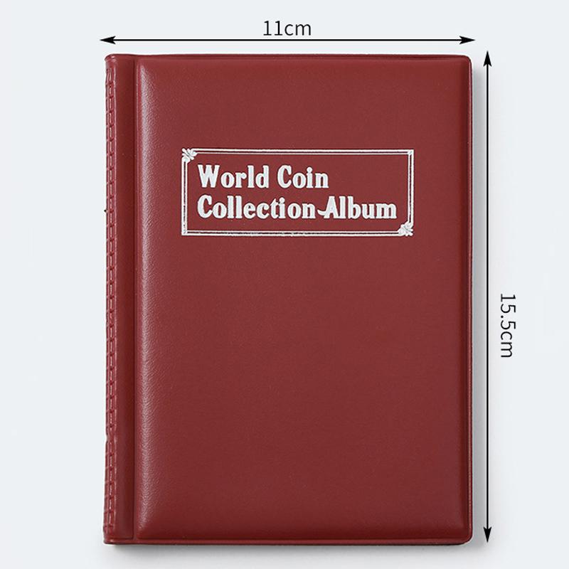 Kniha na sbírku mincí se 120 kapsami 10 stran Držák na sbírku mincí Album Organizér na pamětní mince Úložný prostor
