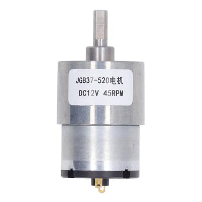 DC Geared Motor CW CCW Speed Reduction Self Locking Turbine Worm Gear Motor DC12V 45RPM