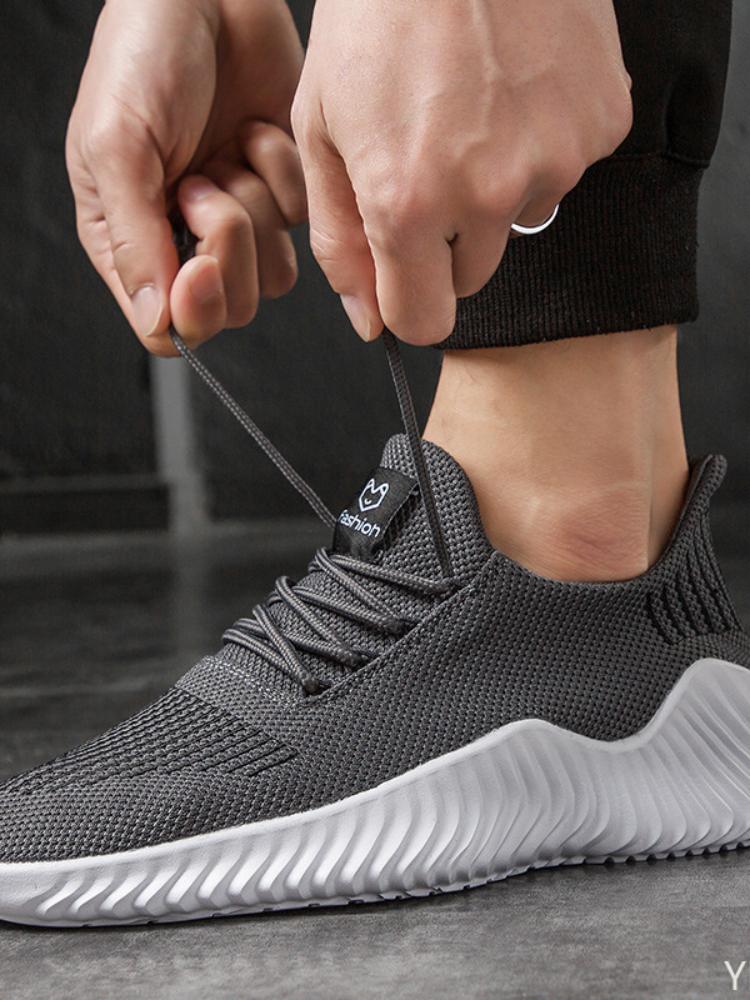 Mens Running Shoes Breathable Comfortable Sneakers Men Tennis Trainers Lightweight Casual Sports Shoes Male Lace-up Anti-slip