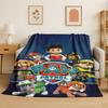 Cartoon P-Patrol Cute Dog Flannel Blanket Soft Warm Throw Blanket for Bedroom Living Room Bed Travel Camping Picnic Gift Kids