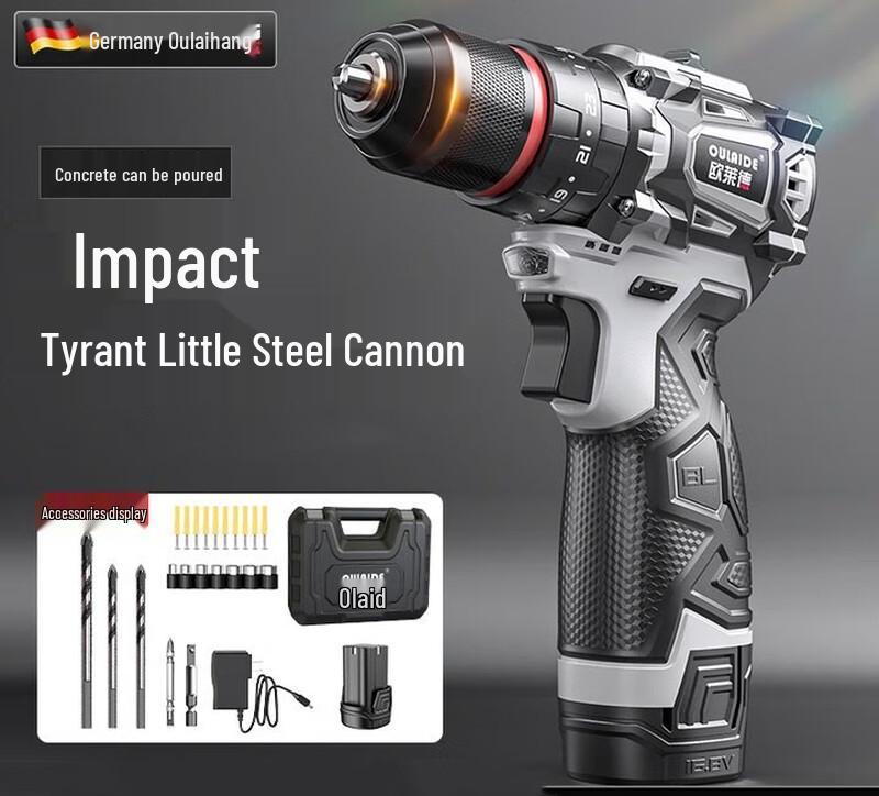 

Oulaide 12V Brushless Cordless Impact Drill CN plug (adapter included)