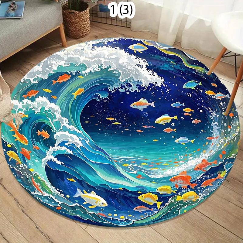 

The Lion King Round Living Room Bedroom Table and Chair Sofa Decorative Carpet and Rug Play Mat 80cm