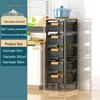 Nordic Style Multi-layer Kitchen Storage Rolling Cart