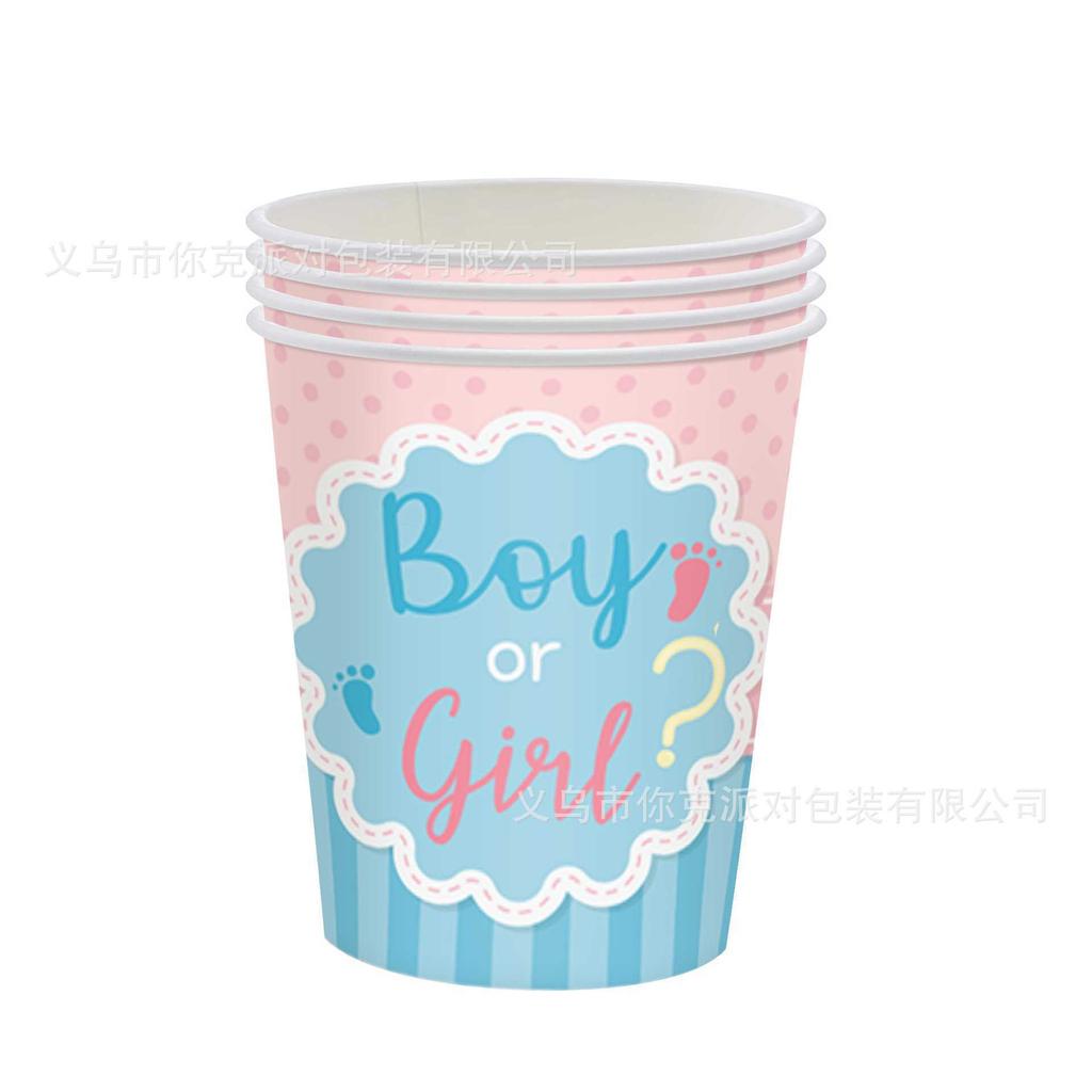 Junge Mädchen Gender Reveal Einweg-Geschirr Babyparty Party Teller Deko