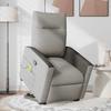 VidaXL Reclining Massage Armchair Cloud Grey Fabric 3324058