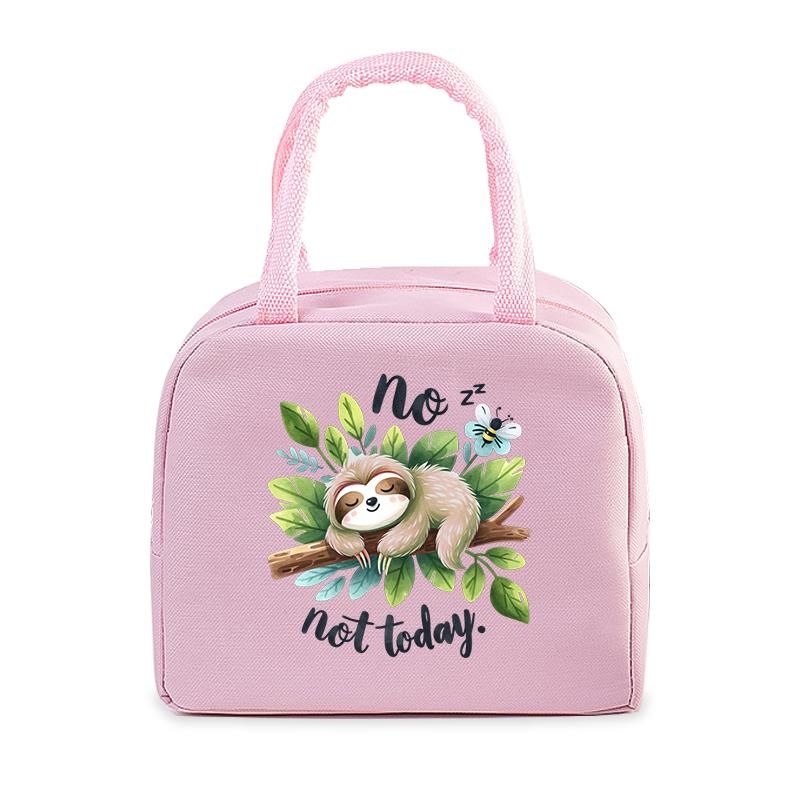 Tragbare Cartoon Faultier Print Lunchtasche Lustige Anime Tier Tragetasche Lebensmittel Kühltasche Bento Taschen Thermische Lunch Lebensmittelbox Taschen Frauen Männer