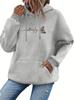 Women's Autumn Winter Loose Casual Butterfly Letter Pattern Printed Hoodie Long Sleeve with Pocket Women Daily Trendy Sweatshirt