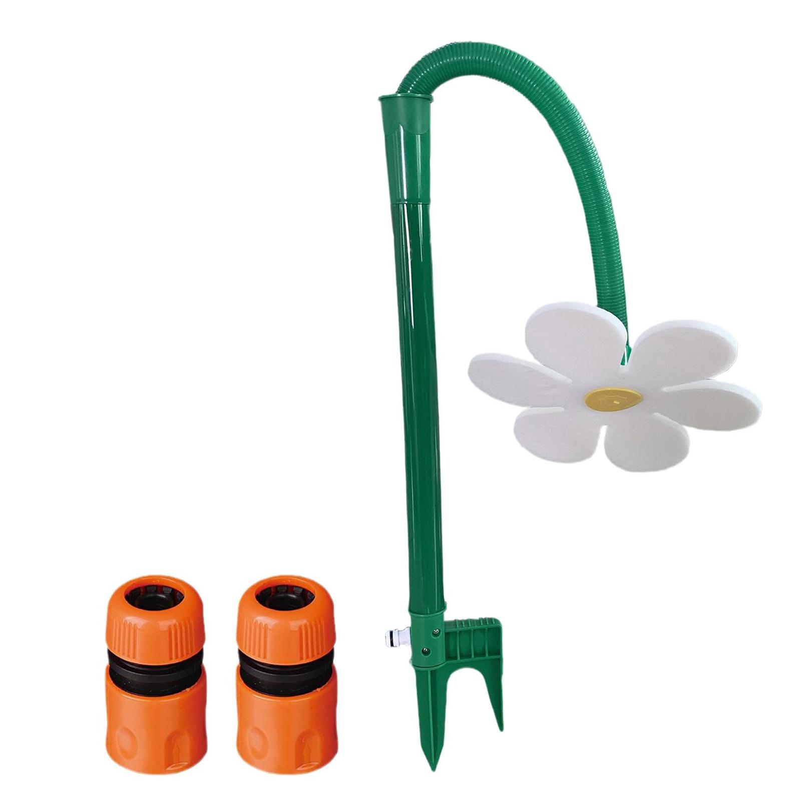 

Flower Shaped Dancing Sprinklers Funny Lawn Watering Crazy Decoration Water Spray Tools for Garden белый