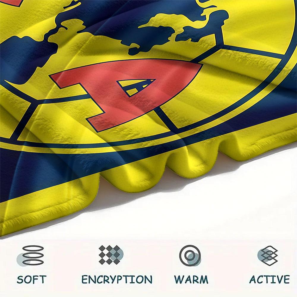 1PC Club America Patterned Flannel Blanket Suitable For All Seasons for Home Decor Warmth and Comfort Gifts Holiday Present