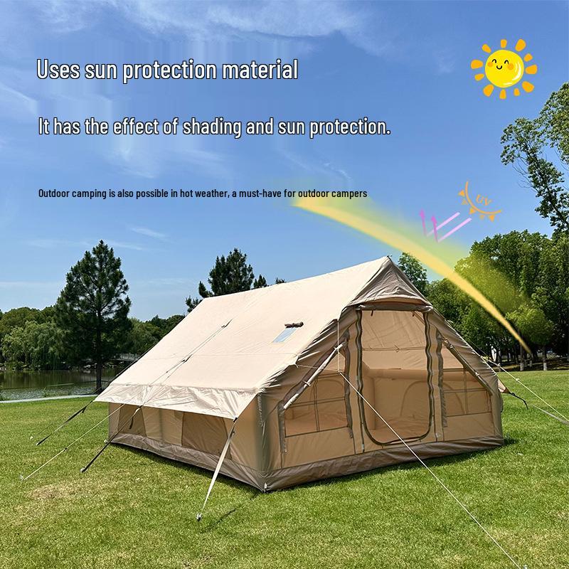 Inflatable One-Piece Tent: Windproof & Rainproof, Portable Oxford Cloth for Outdoor Camping