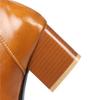 Women's High-heeled Short Boots Autumn and Winter New Simple and Comfortable Thick-heeled Solid-color Large-size Short Boots