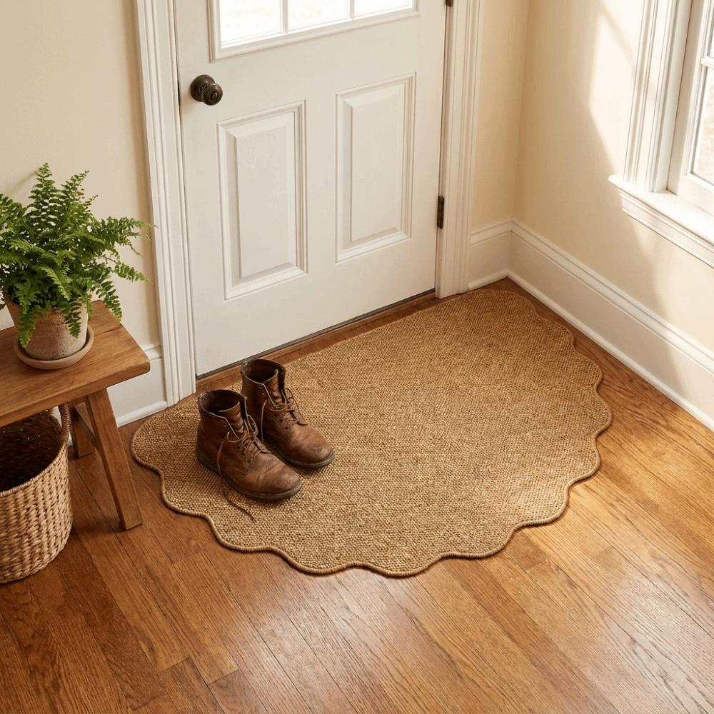 Non-Slip Entrance Door Mat Irregular Welcome Mat Modern Home Decor Dirt Trapping Mat Front Door