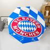 FC Bayern München Logo Print Automatic Umbrella, 8 Rib Iron Frame, Plastic Handle, Suitable for Outdoor Travel &Daily , Ideal Gift